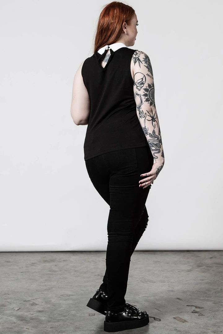 Clothing Killstar Perky Collared Vest 3 Clothing Killstar Perky Collared Vest