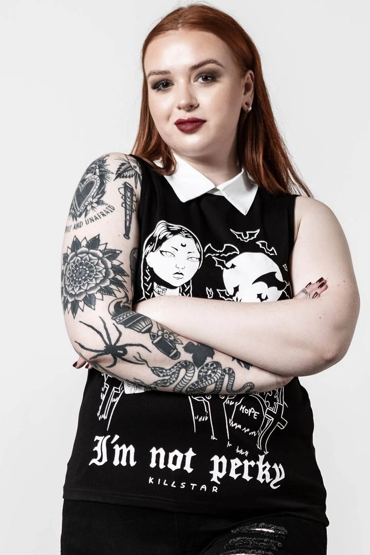 Clothing Killstar Perky Collared Vest 4 Clothing Killstar Perky Collared Vest