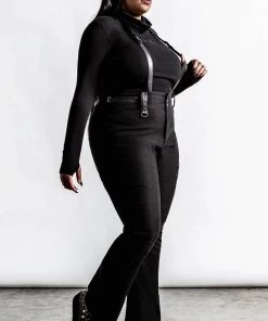 Killstar Prophet Of Doom Flared Suspender Trousers In Black 13 Killstar Prophet Of Doom Flared Suspender Trousers In Black