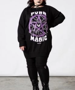 Killstar Purr Magic Knit Sweater Cat Print 12 Killstar Purr Magic Knit Sweater Cat Print