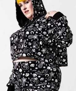 New Arrivals And Restocks Killstar Purr Off Cropped Hoodie In Black Cat Print! 18 New Arrivals And Restocks Killstar Purr Off Cropped Hoodie In Black Cat Print!