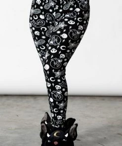 Killstar Purr Off Lounge Leggings Cat Print! New Arrivals And Restocks