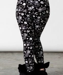 Killstar Purr Off Lounge Leggings Cat Print! New Arrivals And Restocks