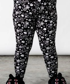 Killstar Purr Off Lounge Leggings Cat Print! New Arrivals And Restocks