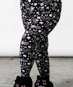 Killstar Purr Off Lounge Leggings Cat Print! New Arrivals And Restocks