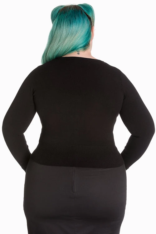 New Arrivals And Restocks Hell Bunny Paloma Cardigan In Black 2 New Arrivals And Restocks Hell Bunny Paloma Cardigan In Black