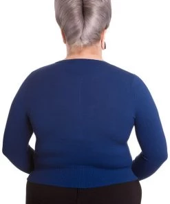 New Arrivals And Restocks Hell Bunny Paloma Cardigan In Navy Blue