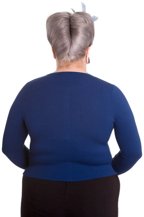 New Arrivals And Restocks Hell Bunny Paloma Cardigan In Navy Blue 2 New Arrivals And Restocks Hell Bunny Paloma Cardigan In Navy Blue