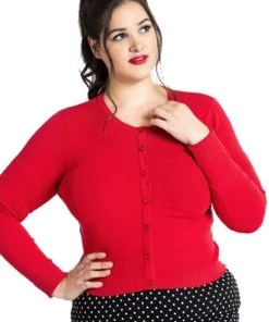 New Arrivals And Restocks Hell Bunny Paloma Cardigan In Red