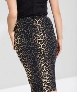 Hell Bunny Panthera Stretchy Pencil Skirt 10 Hell Bunny Panthera Stretchy Pencil Skirt