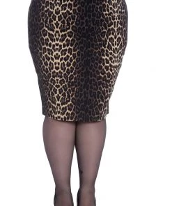 Hell Bunny Panthera Stretchy Pencil Skirt