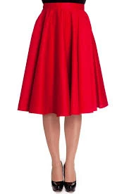 Clothing Hell Bunny Paula 50's Skirt In Red 3 Clothing Hell Bunny Paula 50's Skirt In Red