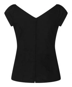 Hell Bunny Petunia Top In Black 20 Hell Bunny Petunia Top In Black