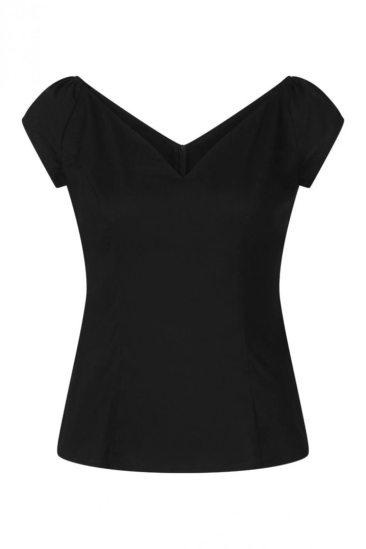 Hell Bunny Petunia Top In Black 11 Hell Bunny Petunia Top In Black