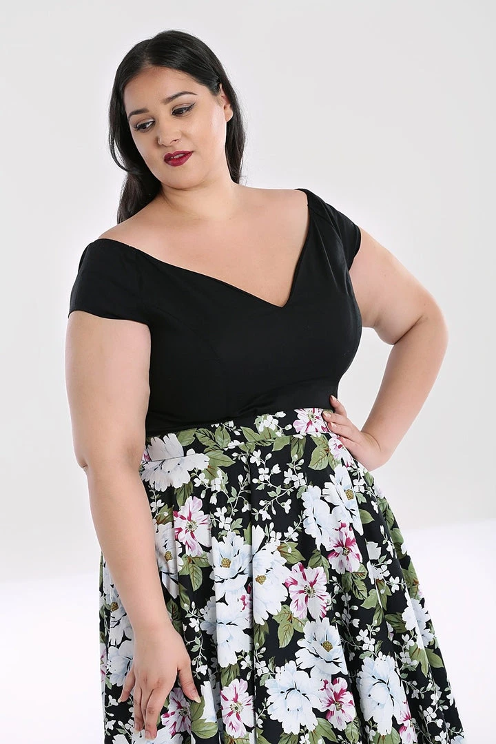 Hell Bunny Petunia Top In Black 2 Hell Bunny Petunia Top In Black