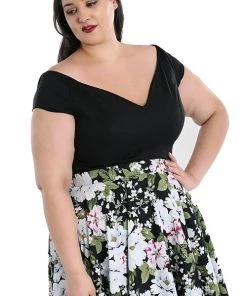 Hell Bunny Petunia Top In Black