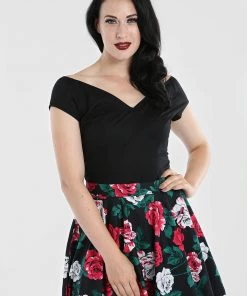 Hell Bunny Petunia Top In Black 16 Hell Bunny Petunia Top In Black