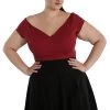 Hell Bunny Petunia Top In Burgundy