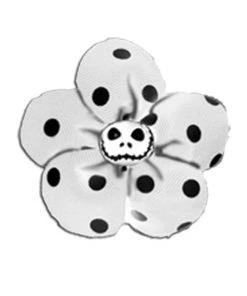 Kitty Deluxe Halloween Krazy Daisy In White With Black Polka Dots