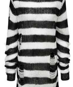 Killstar Pugsley Punk Knit Sweater Black And White Winter 6 Killstar Pugsley Punk Knit Sweater Black And White Winter