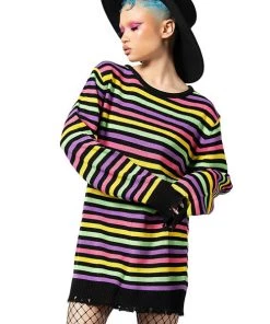 New Arrivals And Restocks Killstar Rainbow Warrior Knit Sweater
