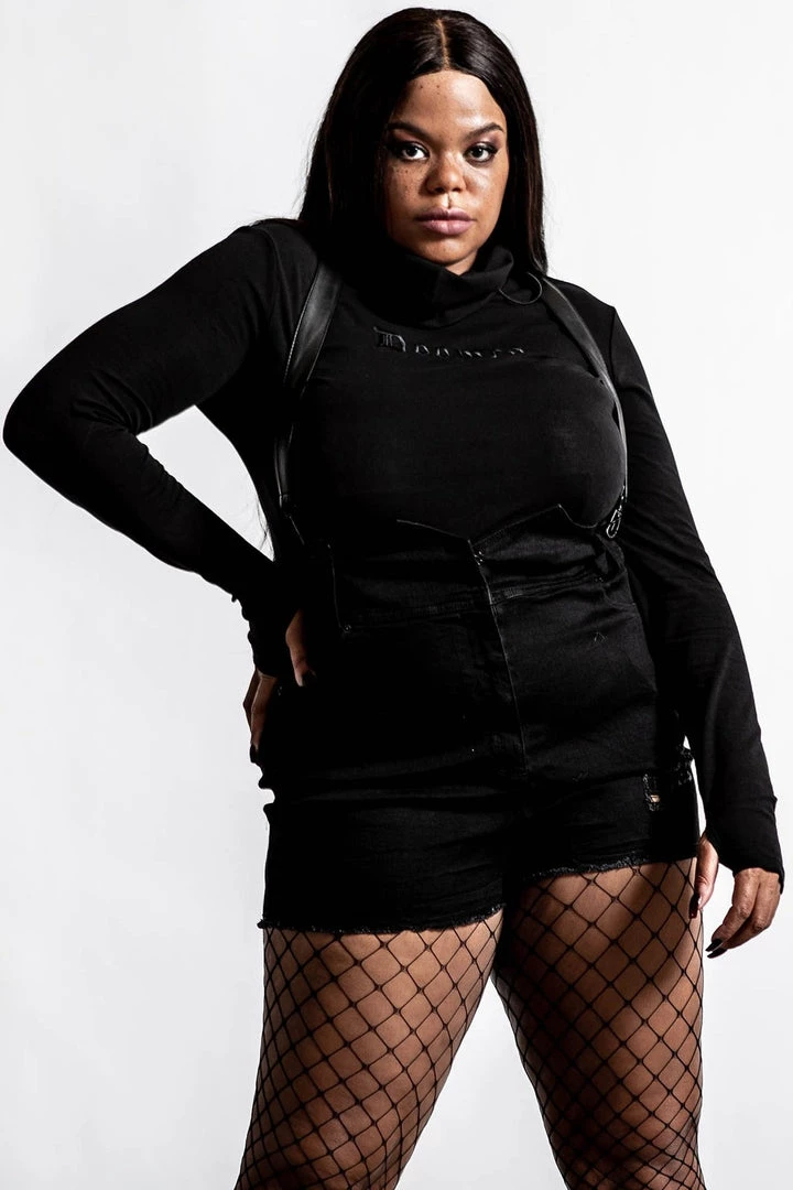 Killstar Rebel Heart Suspender Shorts Winter 2 Killstar Rebel Heart Suspender Shorts Winter