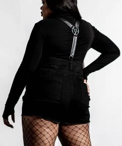 Killstar Rebel Heart Suspender Shorts Winter 11 Killstar Rebel Heart Suspender Shorts Winter