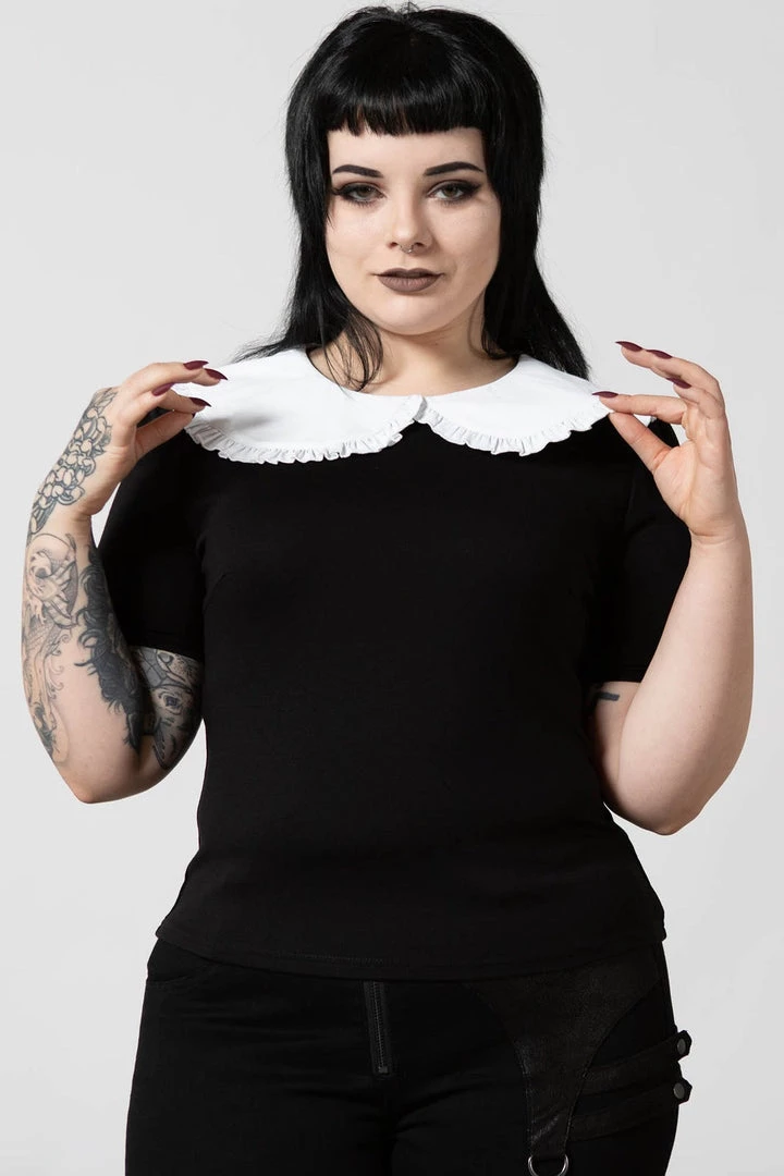Killstar Ruby Lace Collared Top * SUPER SOFT * 3 Killstar Ruby Lace Collared Top * SUPER SOFT *