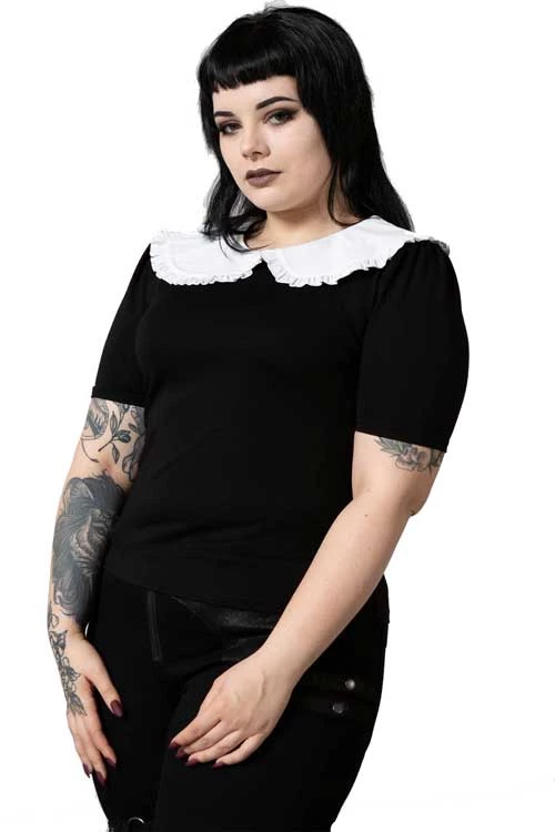 Killstar Ruby Lace Collared Top * SUPER SOFT * 1 Killstar Ruby Lace Collared Top * SUPER SOFT *
