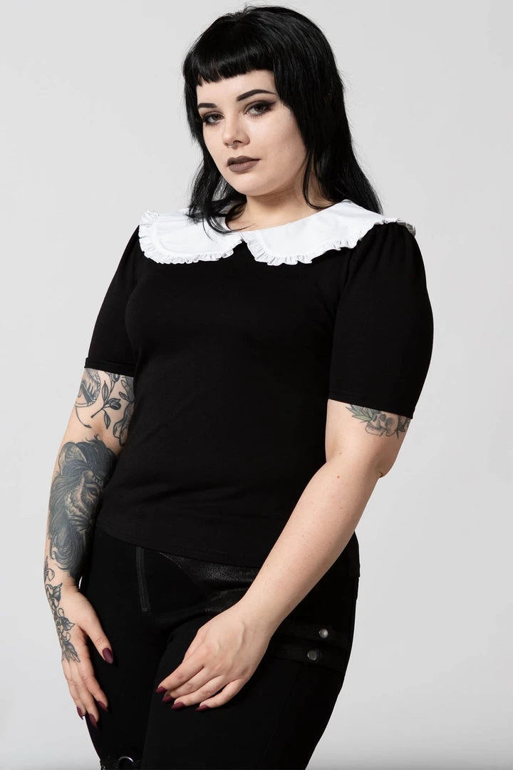 Killstar Ruby Lace Collared Top * SUPER SOFT * 4 Killstar Ruby Lace Collared Top * SUPER SOFT *