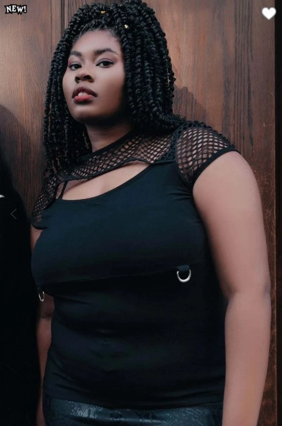 Killstar Ramona Mesh Cap-Sleeve Top Clothing 5 Killstar Ramona Mesh Cap-Sleeve Top Clothing