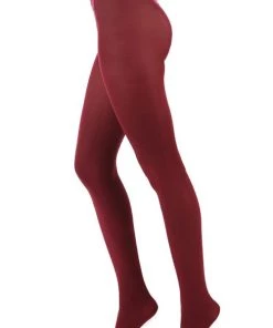 Winter Pamela Mann Hosiery 80 Denier Opaque Pantyhose In Burgundy