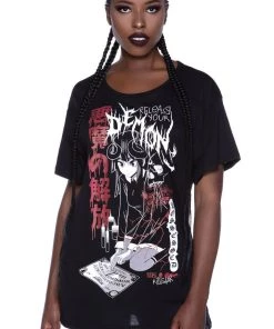 Clothing Killstar Release Me Relaxed Top T-shirt