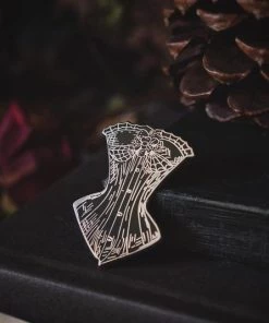 Accessories Lively Ghosts Sanderson Corset In Black Enamel Pin