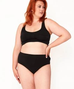 Pamela Mann Hosiery Pamela Mann Curvy Seam Free Comfort Support Top/Bra In Black New Arrivals And Restocks
