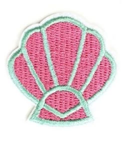 Accessories Kitty Deluxe Iron On Patch Of Mini Mermaid Shell