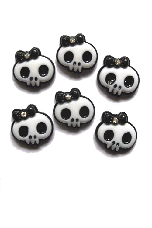 Halloween Kitty Deluxe Skull Bow Resin Flatback X 25 1 Halloween Kitty Deluxe Skull Bow Resin Flatback X 25