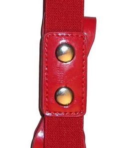 Kitty Deluxe 1" Skinny Bow Belt In Red