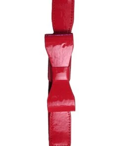 Kitty Deluxe 1" Skinny Bow Belt In Red