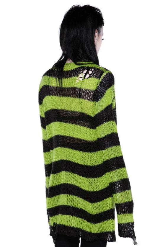 Killstar Slimer Punk Knit Sweater Black And Lime New Arrivals And Restocks 3 Killstar Slimer Punk Knit Sweater Black And Lime New Arrivals And Restocks