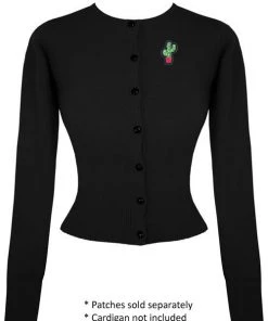 Kitty Deluxe Iron On Patch Of Mini Cactus