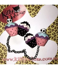 Kitty Deluxe Cardigan Clips In Spooky Cupcake Design