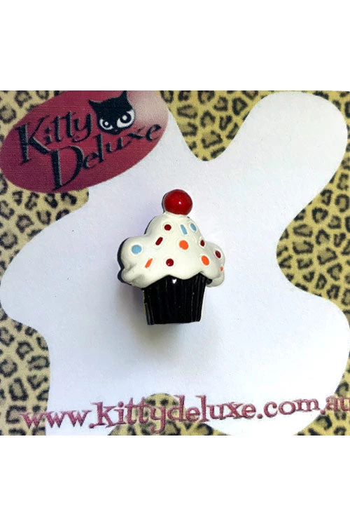 Kitty Deluxe Broochlette Mini Brooch In Sprinkles Cupcake Accessories 1 Kitty Deluxe Broochlette Mini Brooch In Sprinkles Cupcake Accessories