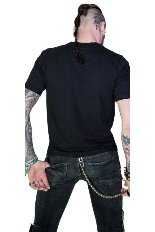 Clothing Dr Faust Mens Black T-Shirt In Sutton Red Snake 3 Clothing Dr Faust Mens Black T-Shirt In Sutton Red Snake