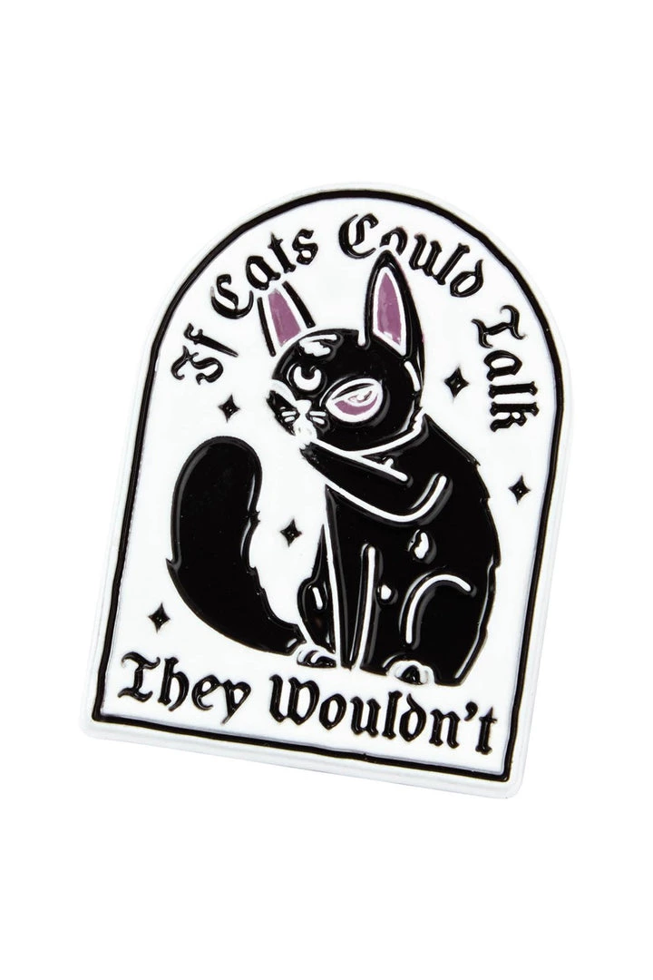 Killstar Talk Much Enamel Pin 1 Killstar Talk Much Enamel Pin