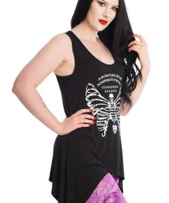 Banned Skeleton Wings Asymmetric Hem Top With Back Cut Outs Ouija Skulls Butterfly New Arrivals And Restocks