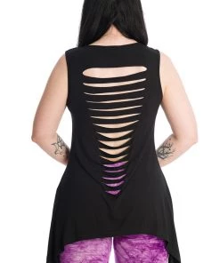 Banned Skeleton Wings Asymmetric Hem Top With Back Cut Outs Ouija Skulls Butterfly New Arrivals And Restocks