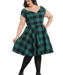 Winter Hell Bunny Teen Spirit Mid Dress In Green