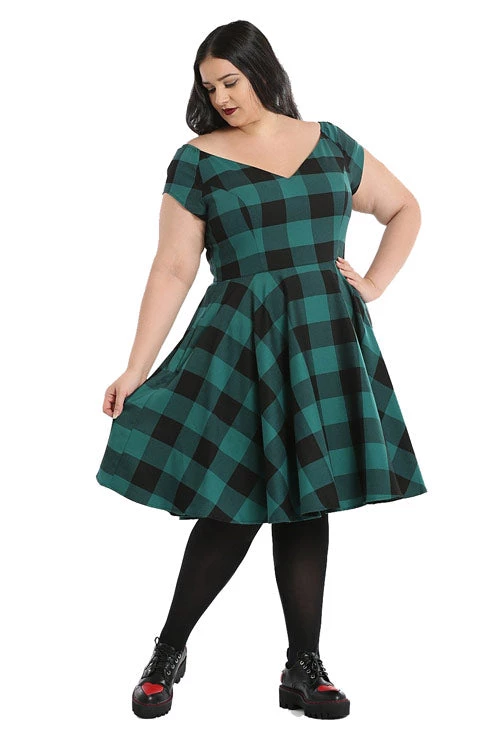 Winter Hell Bunny Teen Spirit Mid Dress In Green 1 Winter Hell Bunny Teen Spirit Mid Dress In Green