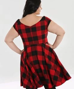 Hell Bunny Teen Spirit Mid Dress In Red Winter 14 Hell Bunny Teen Spirit Mid Dress In Red Winter